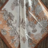 Brown and Tan Floral Wild Rag - Western Scarf
