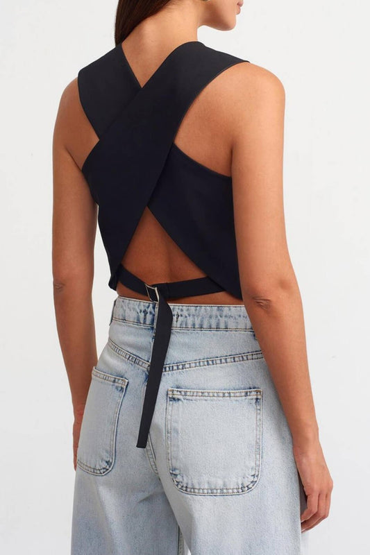 CRISS CROSS BACK TAILORED VEST