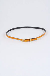*Ostrich Print Leather Hat Band w/ Buckle