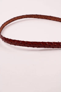 Leather Ostrich Hat Band  / Falu Red