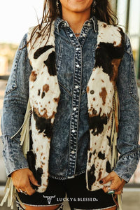 Concho Vest W Side Fringe