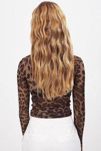 Leopard Sheer Mesh Top