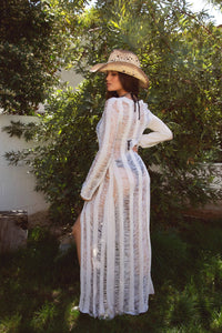BREEZE Distressed Ladder Knit Cover Up