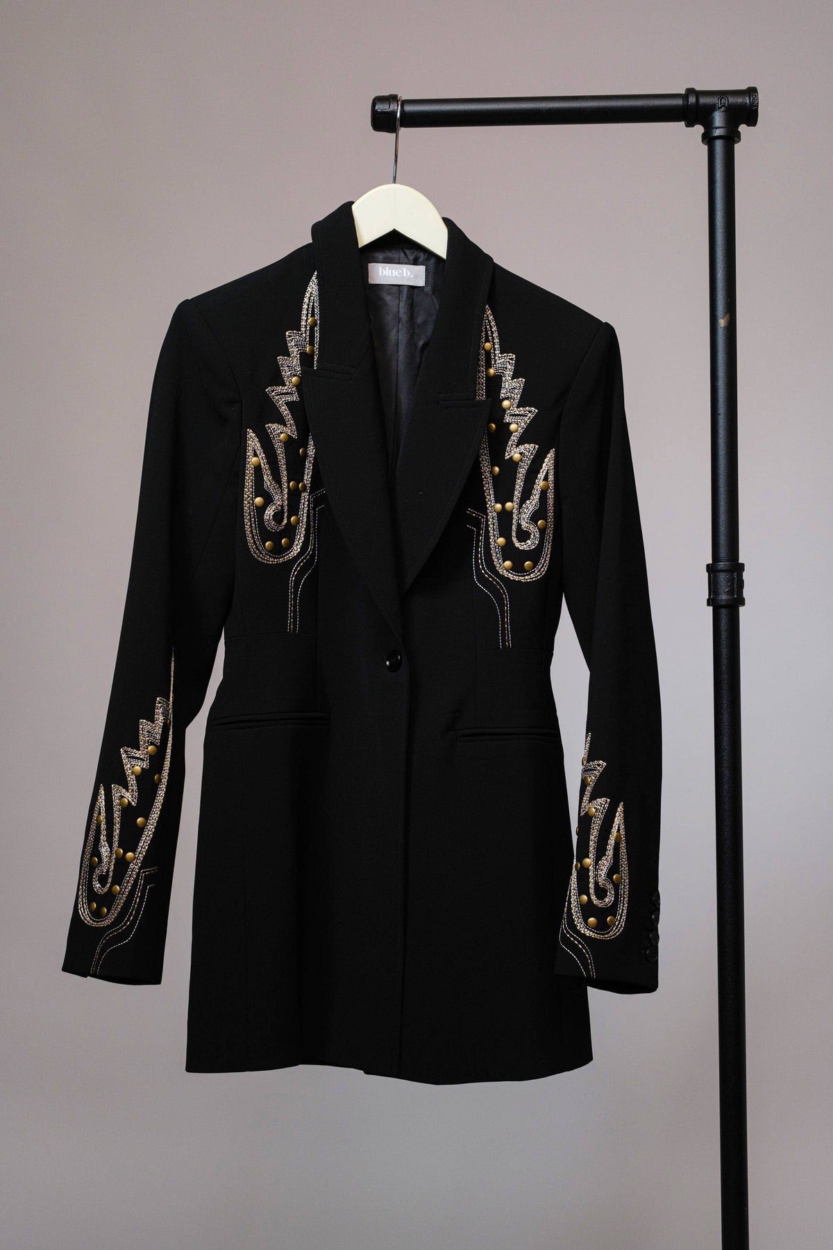 Western Embroidered Tunic Blazer