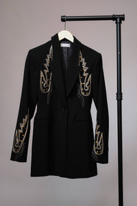 Western Embroidered Tunic Blazer