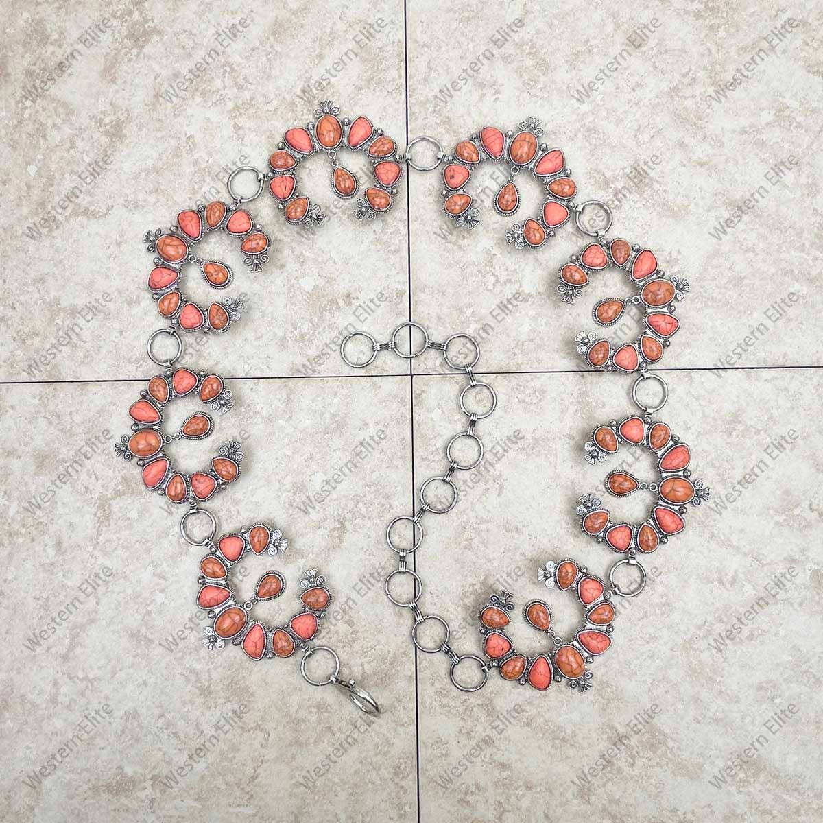 Squash Blossom Chain Belt