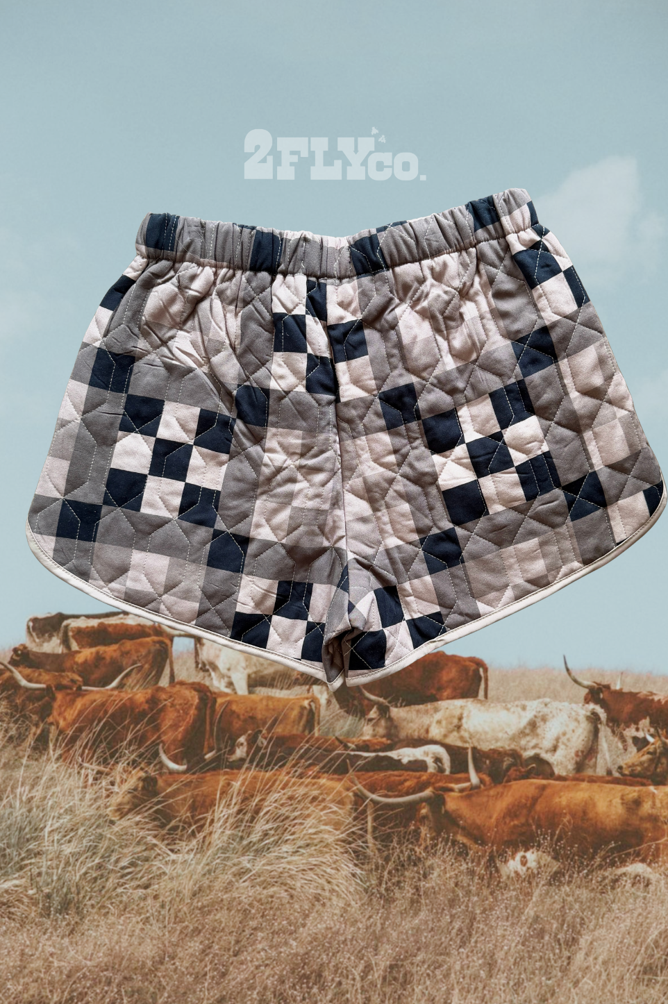 Quilted Track Shorts