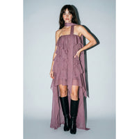 Tiered Ruffle High-Low Dress