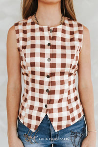 Etta Pearl Snap Vest Top