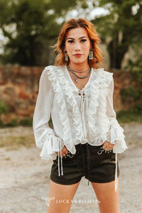 Brown Faux Leather Lace-Up Studded Shorts