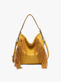 Fringe Detail Hobo Bag