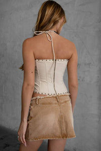 RAELYNN Embroidered Western Corset Top