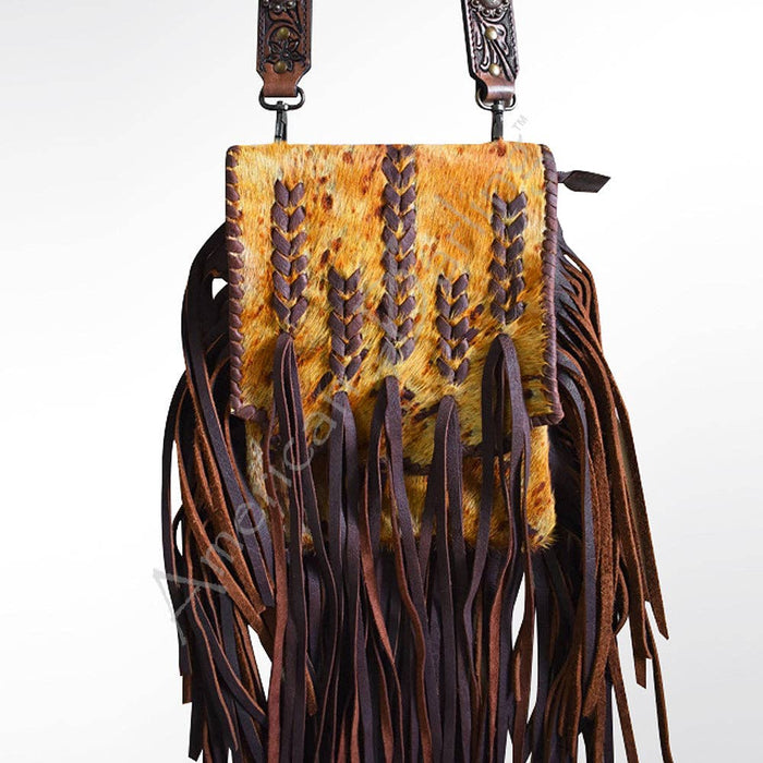 Yellow Genuine Western Leather Women Bag