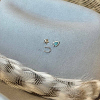 Sterling Silver Star Hat Pin Trio