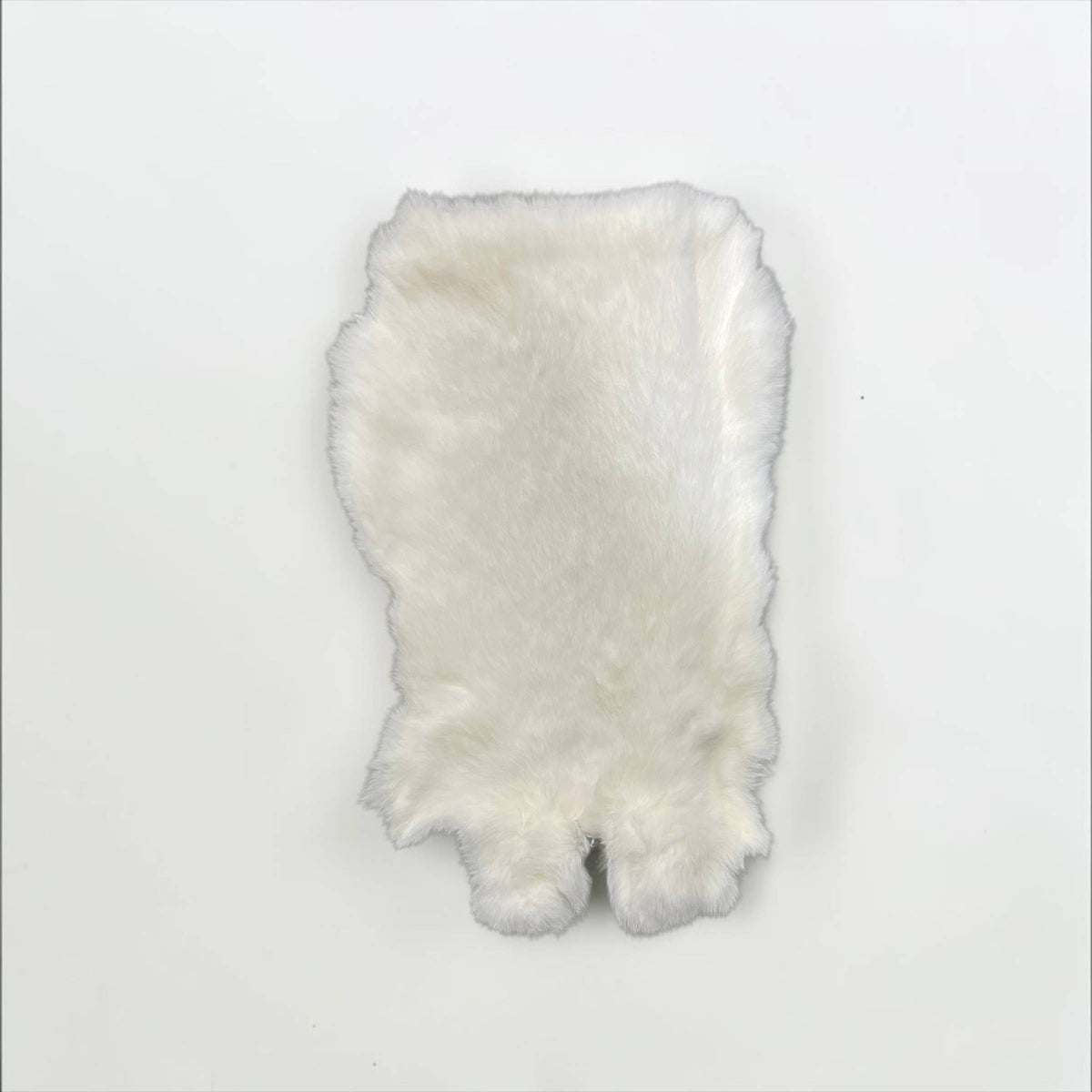 White rabbit fur hide