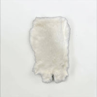 White rabbit fur hide