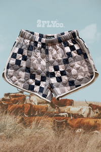 Quilted Track Shorts