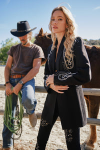 Western Embroidered Tunic Blazer