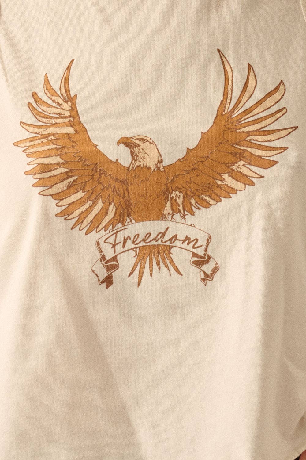 Freedom Flying Eagle Vintage-Wash Graphic Tank Top