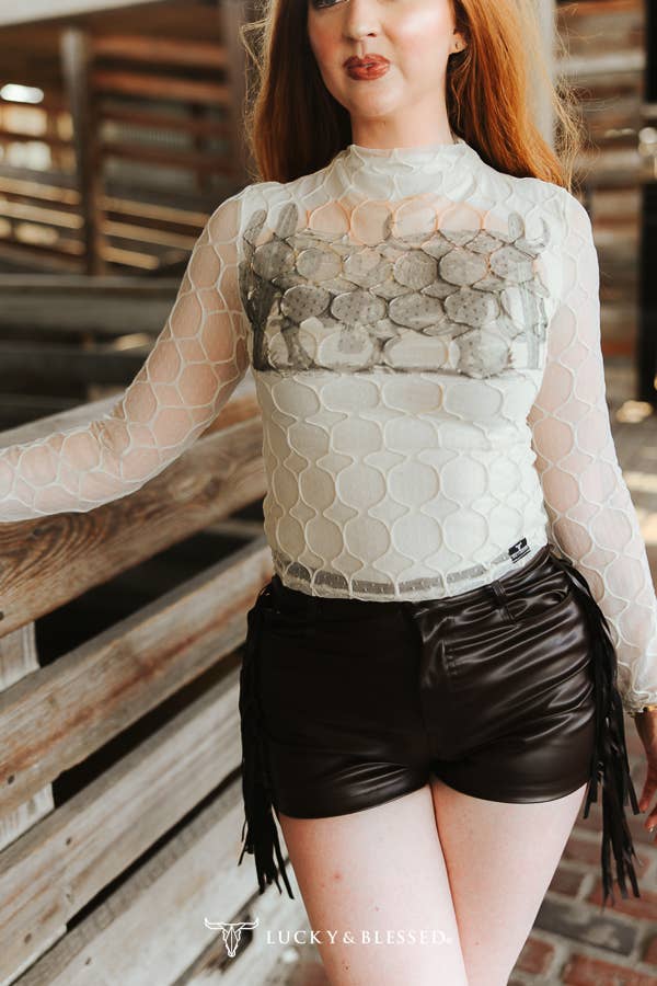 Dessert Mesh Long Sleeve Top