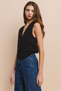 CRISS CROSS BACK TAILORED VEST