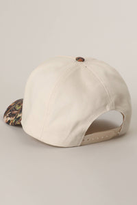 Daisy Bloom Embroidered Cotton Camo Baseball Cap