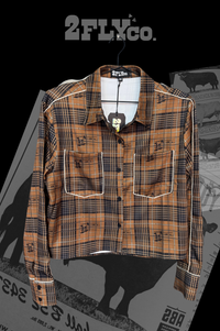 PLAID ROUNDUP TOP
