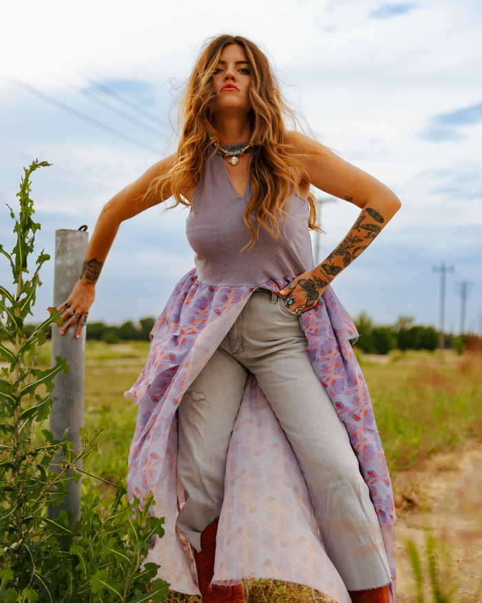 LEVI RUFFLE MAXI TOP