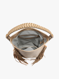 Fringe Detail Hobo Bag