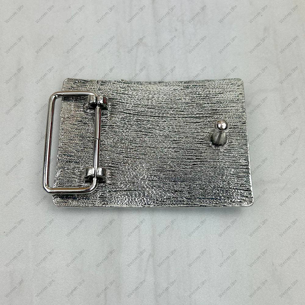 Green Turquoise Rectangle Belt Buckle