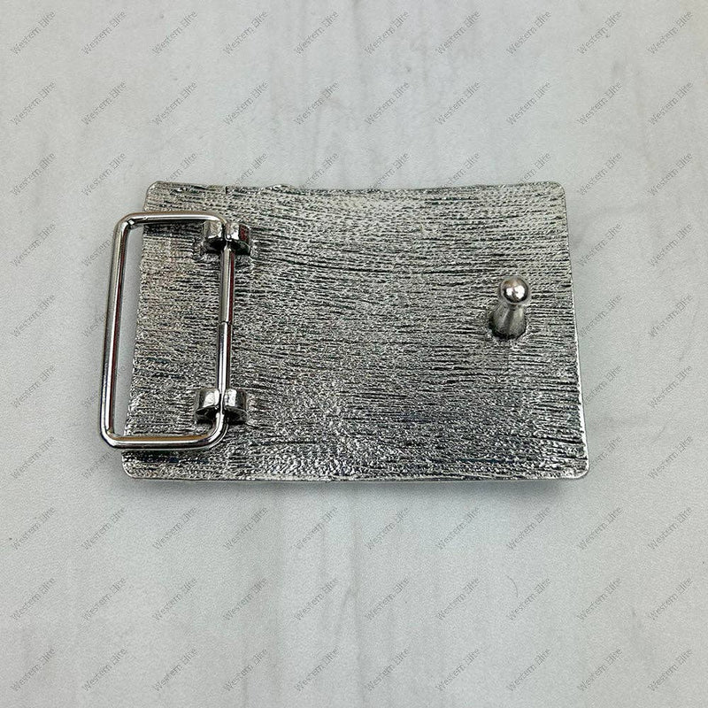Green Turquoise Rectangle Belt Buckle