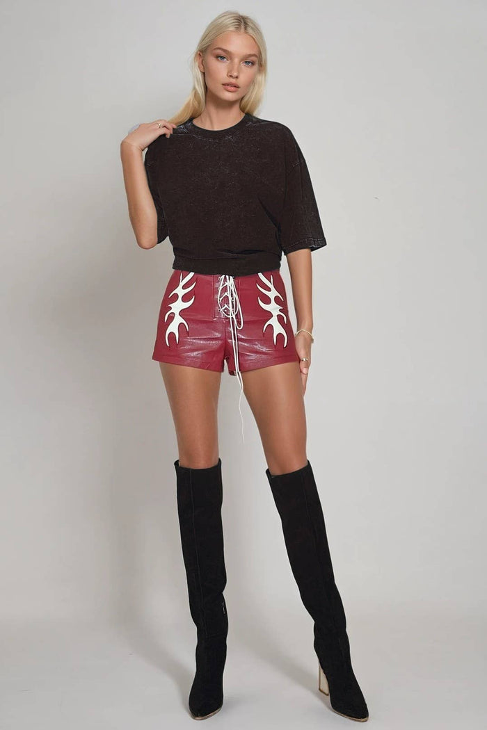 LIGHTNING CUT OUT SHORTS