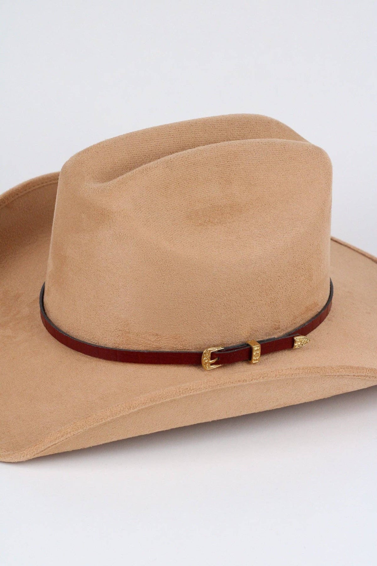 Crocodile Print Leather Hat Band w/ Buckle