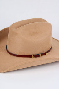 Crocodile Print Leather Hat Band w/ Buckle