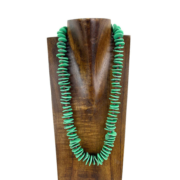 Green Flat Stone necklace