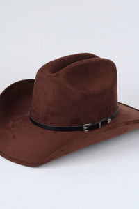 Crocodile Print Leather Hat Band w/ Buckle