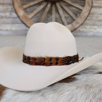 Western Feather Rust Hat Band
