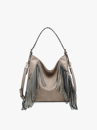 Fringe Detail Hobo Bag