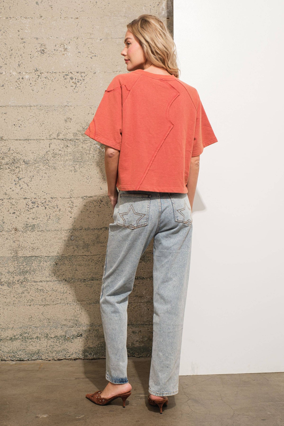 Western Yoke Studded Denim Jeans
