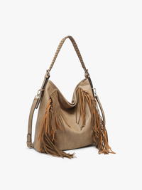 Fringe Detail Hobo Bag
