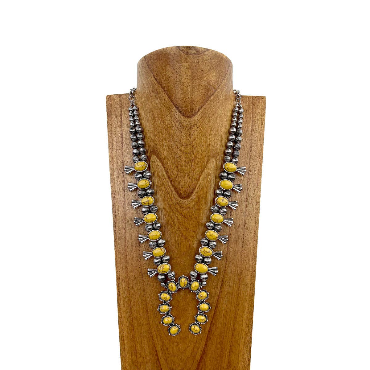 Yellow Squash Blossom Necklace