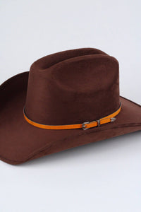 Crocodile Print Leather Hat Band w/ Buckle