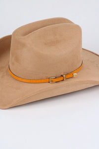Crocodile Print Leather Hat Band w/ Buckle