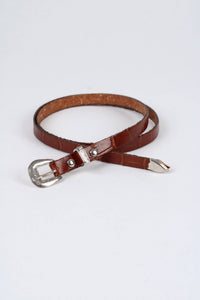*Crocodile Print Leather Hat Band w/ Buckle Raw