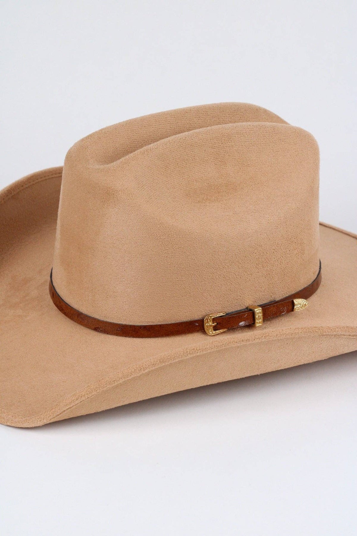 *Ostrich Print Leather Hat Band w/ Buckle