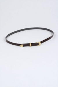 Crocodile Print Leather Hat Band w/ Buckle