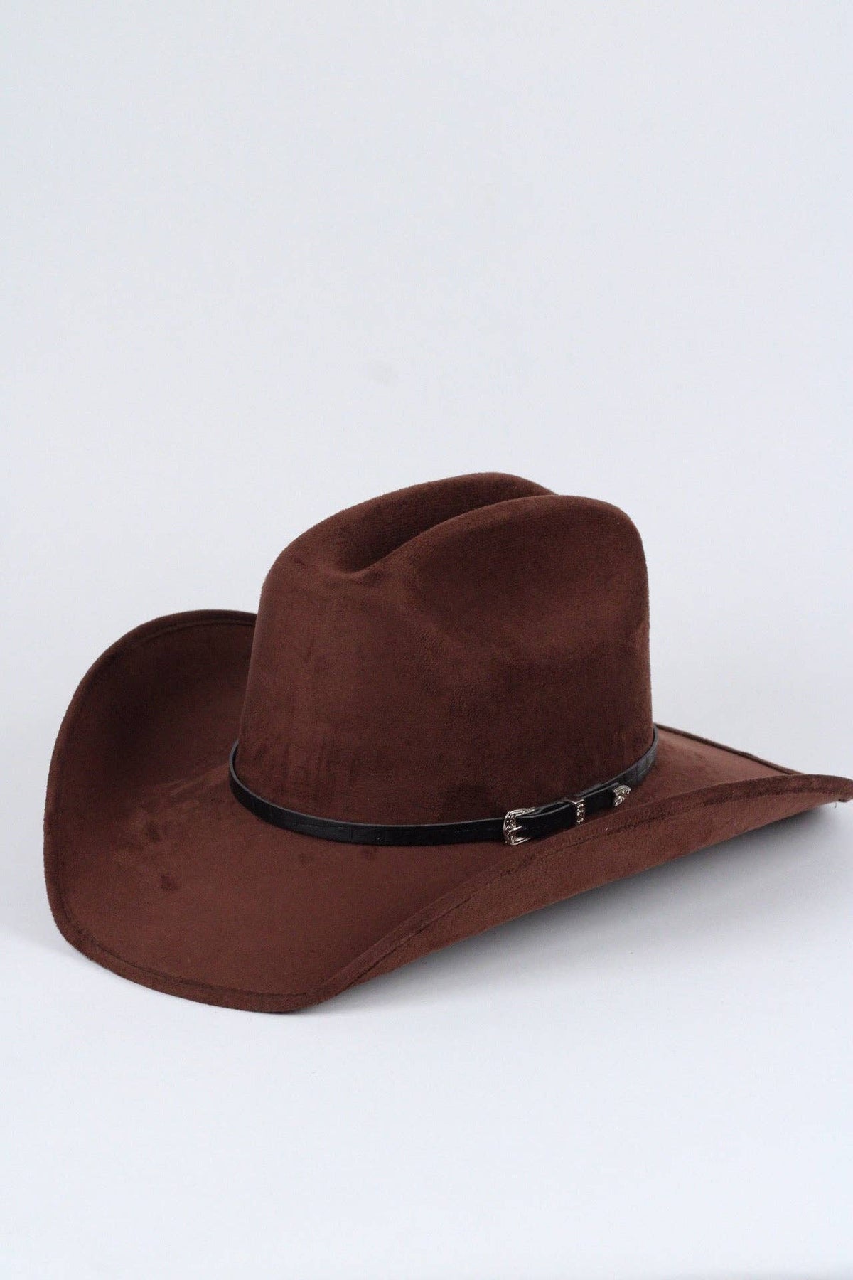 Crocodile Print Leather Hat Band w/ Buckle