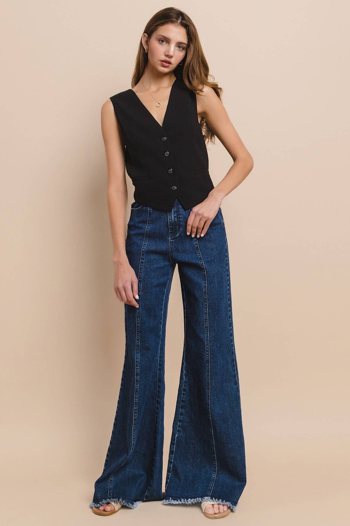 CRISS CROSS BACK TAILORED VEST
