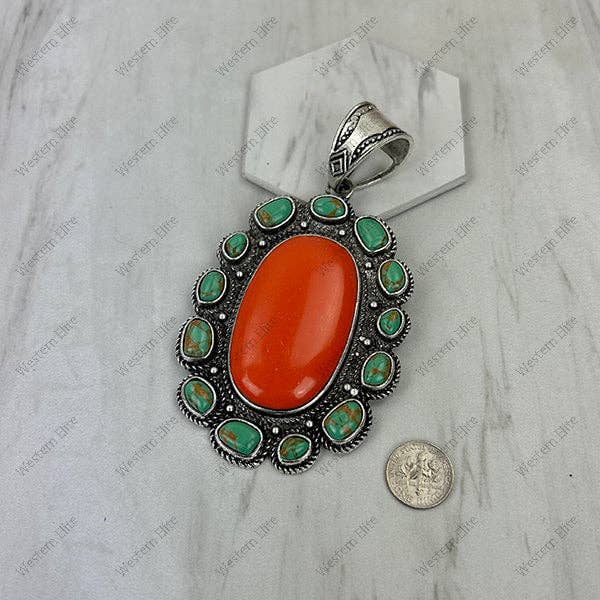 Stone Oval Pendant