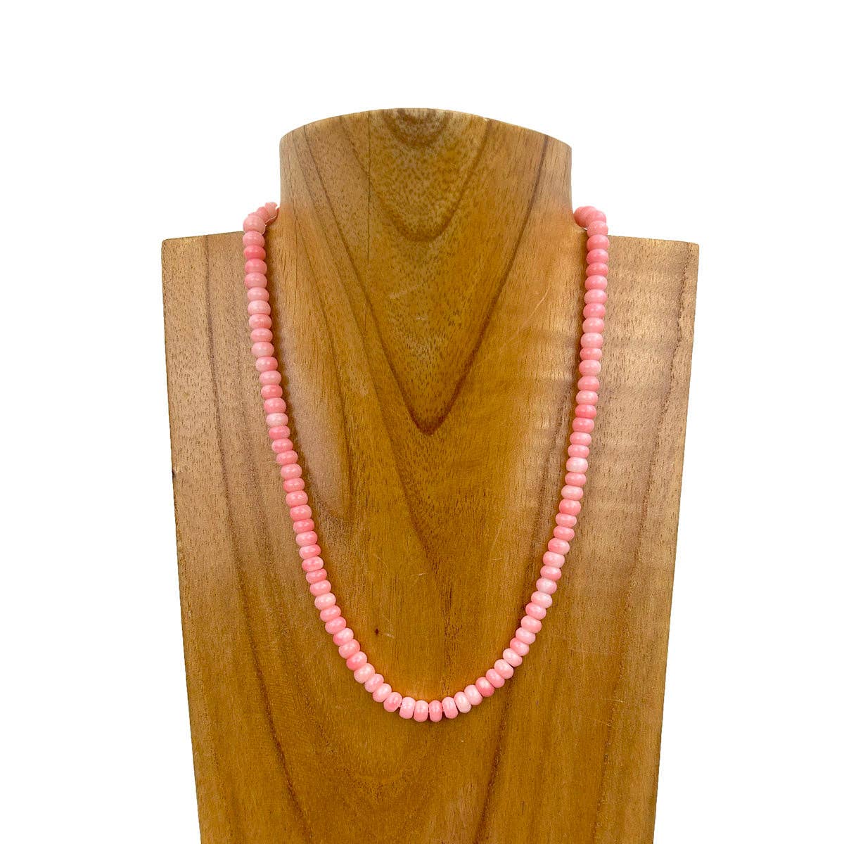 Light Pink Coral Bead Necklace